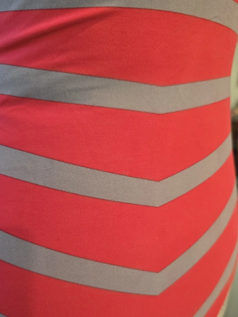DKNY Hot Pink & Light Gray Striped One-Piece - Picture 5 of 8